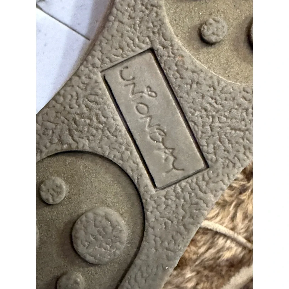 Union Bay Women's SZ 6.5 B Furry Camel Faux Suede Boots 